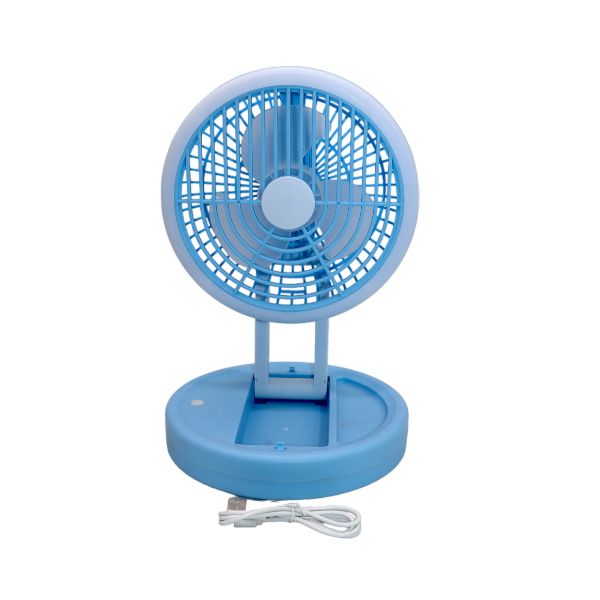 Foldable and Portable Circulating Table Fan with Lamp