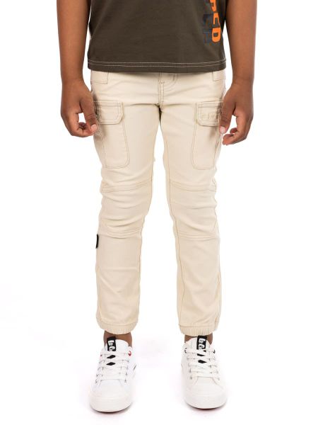 Lee Cooper Boy's Long Cargo Pants: Betwell Stone