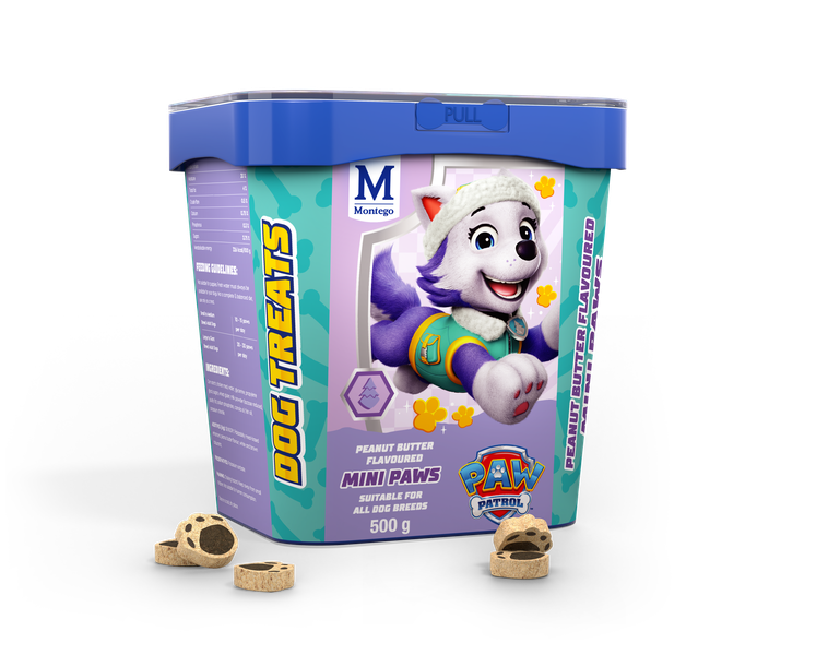 Montego PAW Patrol Peanut Butter Flavoured Mini Paws 500g