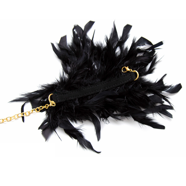 Bondage Bottega, Aurora Black Feather Wrist Restraint