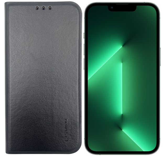 Lishen Stylish Leather Flip Case With Card Holder For iPhone 13 Pro Max