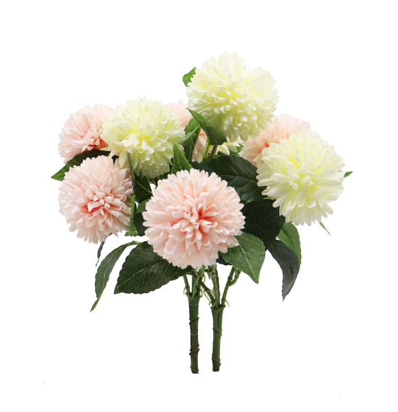 2 Bunches Artificial Flowers - Silk Chrysanthemum 31cm