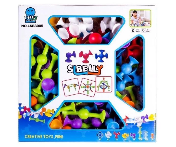 Slbelly Suction Construction Toys - 72Pieces