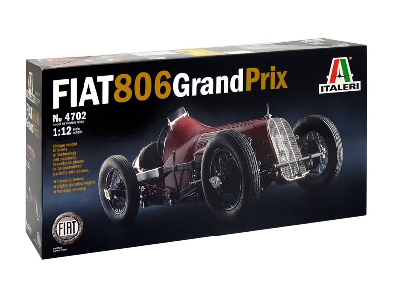 Italeri 1/12 Fiat 806 Grand Prix Car Plastic Model Kit