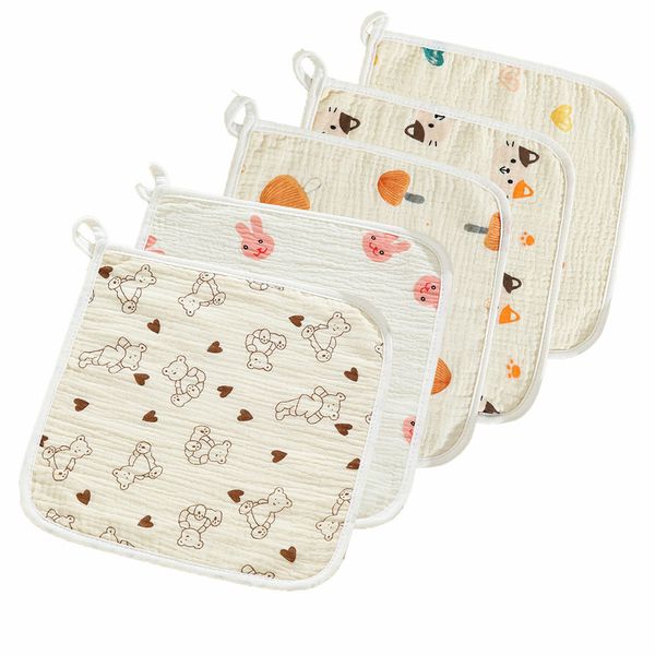 5 Pack Quadrate Bandana Dribble Bibs for 0-36 Months Newborn and Toddlers