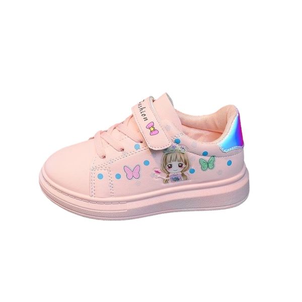 Pink Butterfly Whimsy Cute Sneakers for Kids, Girls