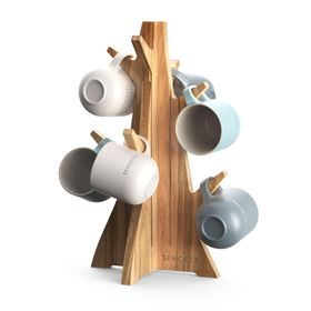 Mug & Coffee Pod Tree - Acacia Wood - Sengetti By Andy Cartwright 