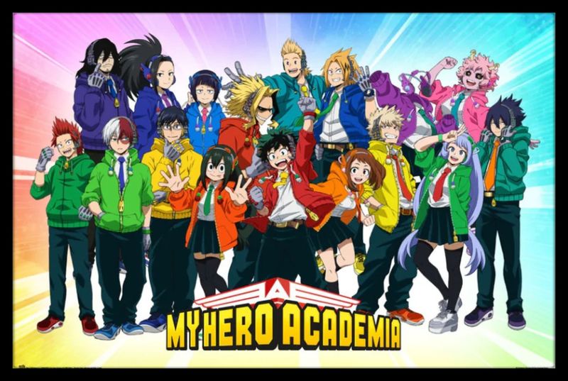 My Hero Academia - Hero Fes Poster with Black Frame