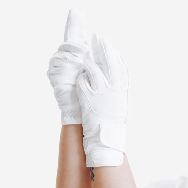 Fouganza Adult Horse Riding Gloves Classic - White