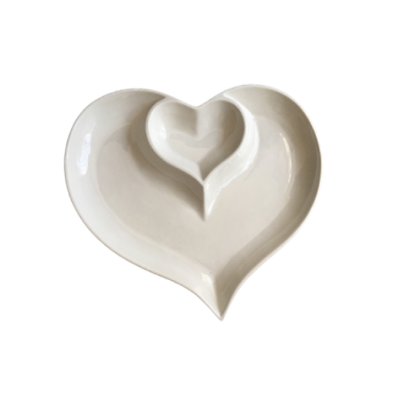 Heart Shaped White Ceramic Platter-85 cm | Shop Today. Get it Tomorrow ...