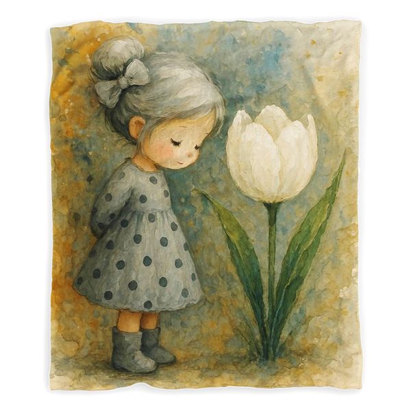 Girty Grey Dress Toddler Fleece Blanket