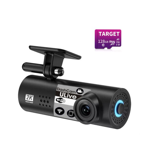 ULive 2K Full HD Dashcam Plus 128Gb Target SD Card