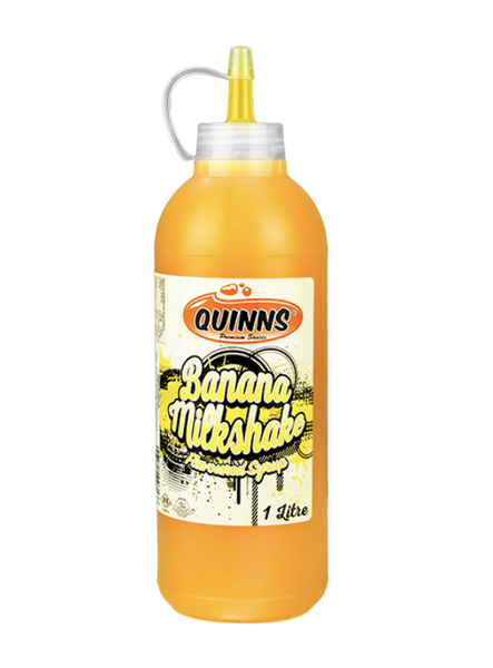 1 Litre - Quinns - Banana Milkshake Flavoured Syrup