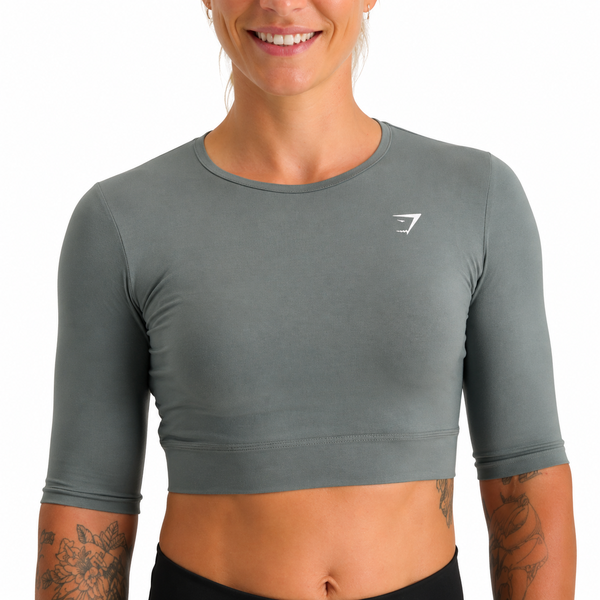 Gymshark Everyday Seamless Crop Top - Cargo Teal