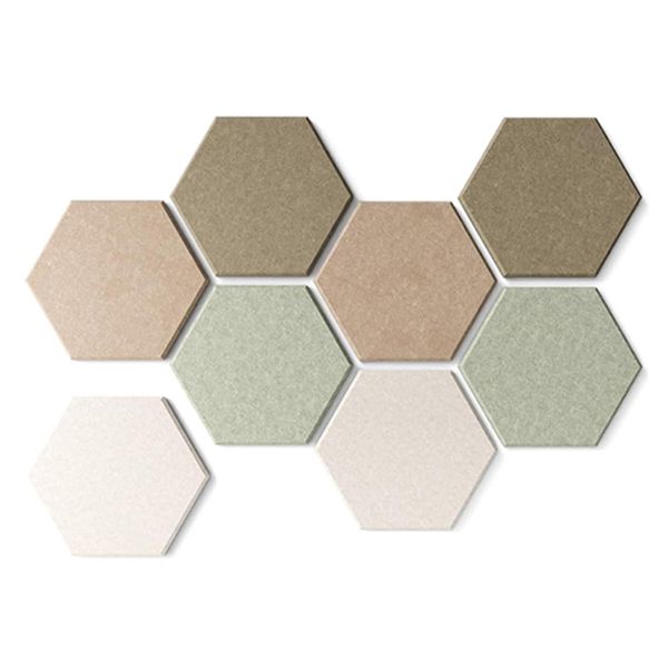 8 Pack Hexagon Cork Board Alternative Wall Decor Felt Bulletin Board Tiles
