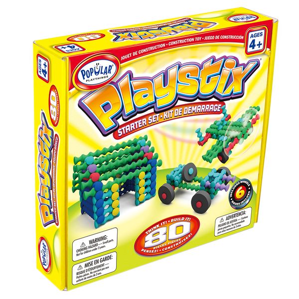 Popular Playthings Playstix Starter Set: 80 Pieces