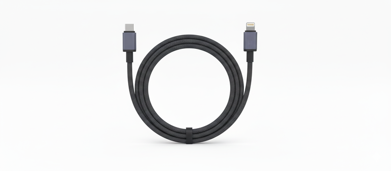 27W PD Fast Charging Braided Cable (USB-C to Lightning, 1.2m) 3A Max
