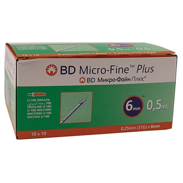 Bd - Micro Fine Syringe 0.5ml 31g 6mm 100's