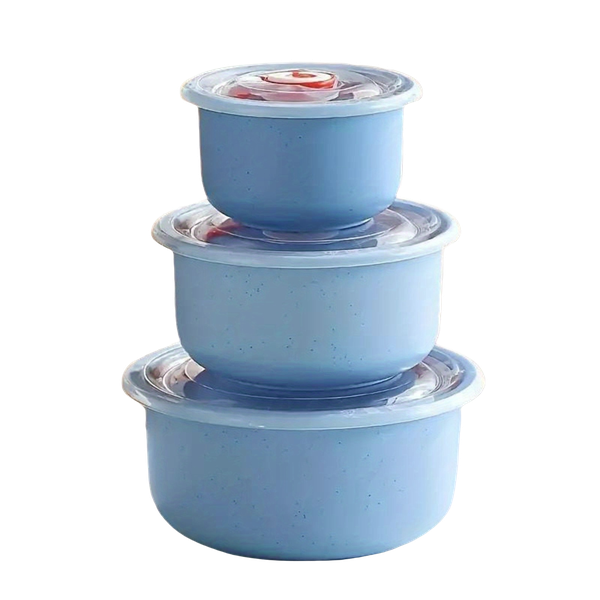 Eco-Friendly Wheat Straw Food Storage Container Set With Lids - Set of 3