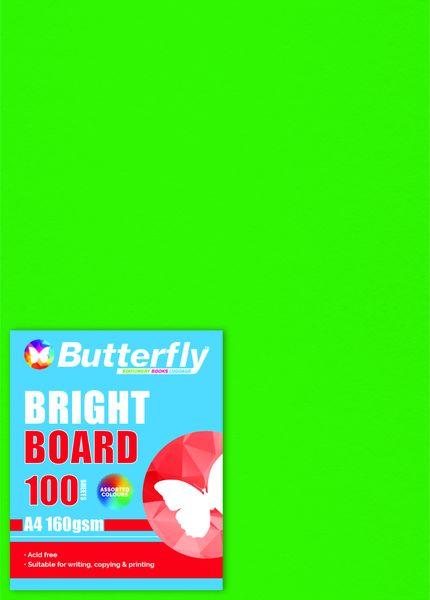 Butterfly A4 Bright Board 100s - Green
