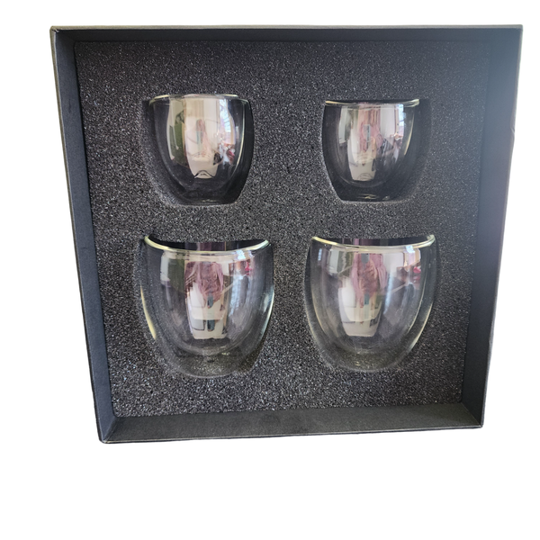 Glass 2 Pack Coffee Glass and Espresso Glass Cups