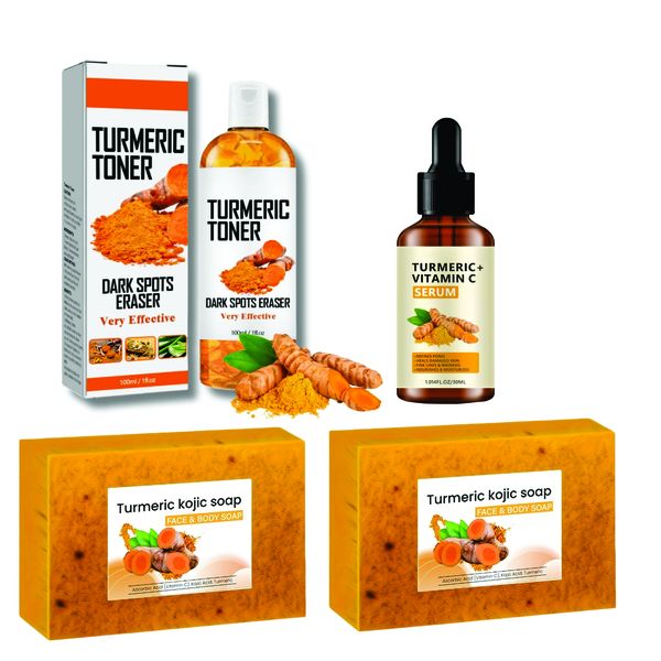 Turmeric Brightening Skincare Bundle - Face &amp; Body Care Set