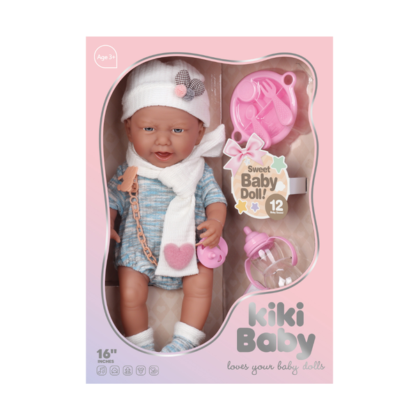 Baby Doll with Vinyl Body, 12 Sounds, Clothing and Accessories - 40cm