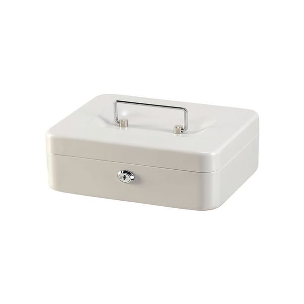 30x24x9cm Locking Cash Box With Removable Coin Tray And Key Lock XF0729