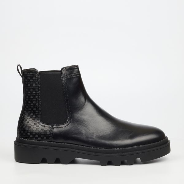Mazerata Vinchey 76 Men Fax Wax Ankle Boots - Black