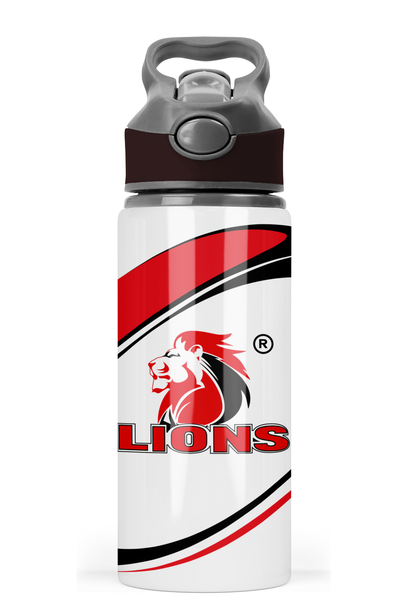 LIONS Rugby Flip Top Spout Sports Water Bottle