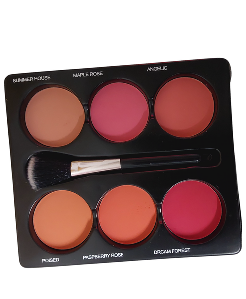 6 Colour HD Matte Pressed Blusher Palette