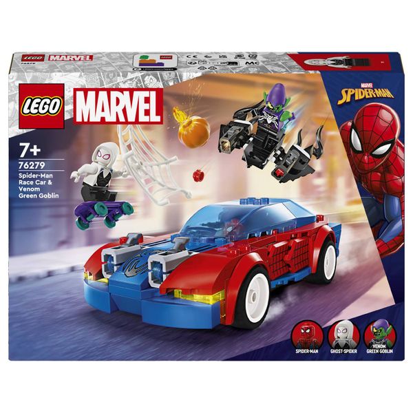 LEGO® Marvel Spider-Man Race Car &amp; Venom Green Goblin 76279 Building Toy Cars - 227 Pieces