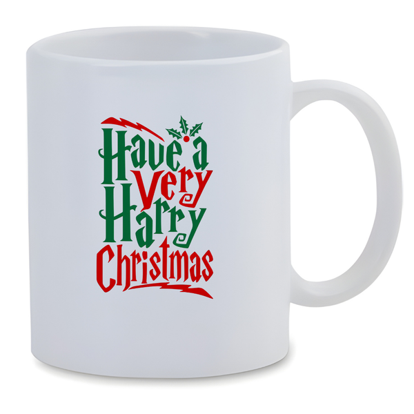 White Ceramic Mug 350ml - Harry Potter Christmas