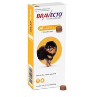 Bravecto Chewable Tick Flea Tablet for Dogs 4.5 10kg 1 Chew Shop Today. Get it Tomorrow takealot