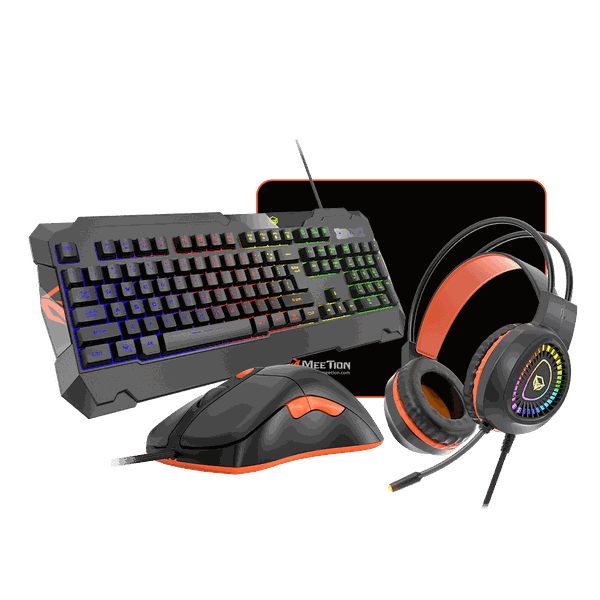 Meetion 4 in 1 PC Gaming Combo, Keyboard, Mouse, Mousepad &amp; USB Headphone