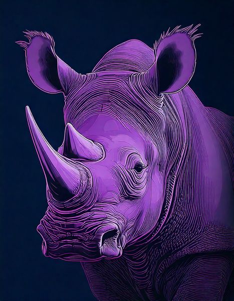 Canvas Home Decor Wall Art - African Rhino 1