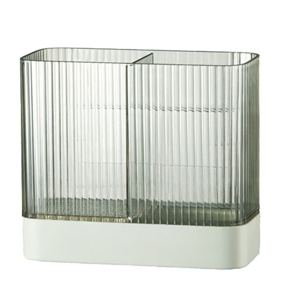Wall Mount Plastic 2-Compartment Chopstick Rack