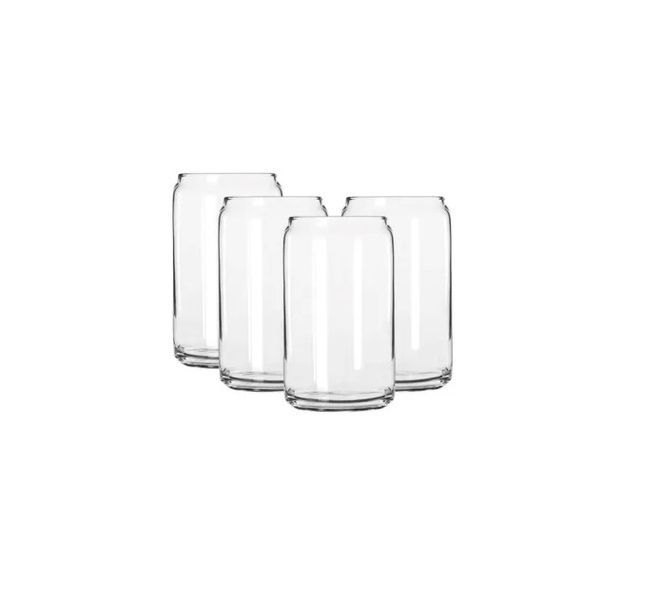 Can Style Glass Beer Tumbler Set (4piece) 500ml