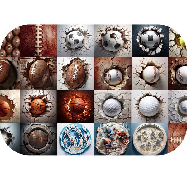 Sport Balls Printed Mouse Pad