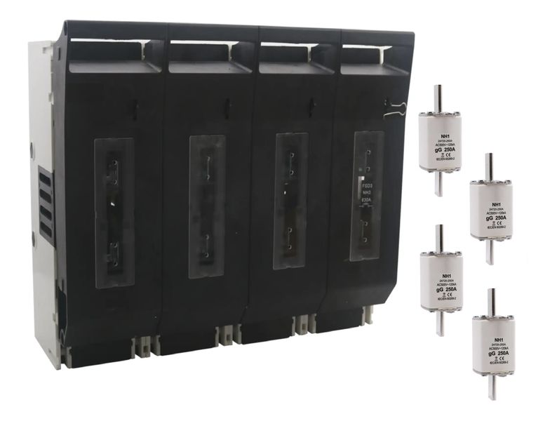 U2D Solar 4 Pole Fuse and Fuseholder 250A