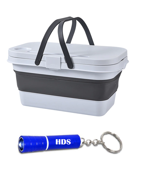 TMH Multifunctional Foldable Picnic Basket with HDS Torch