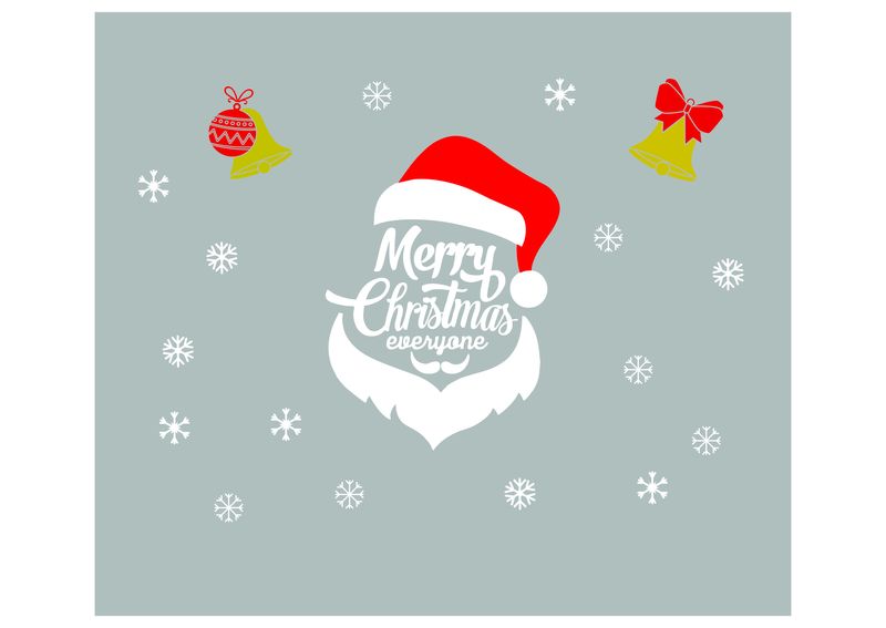 Christmas - Decor - Pack4 - Stickers - Vinyl