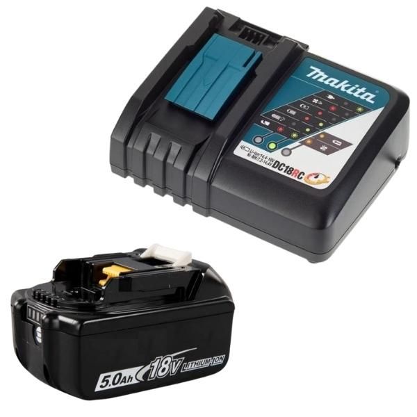 Makita - Charger DC18RC &amp; MK LI 18V 5Ah Generic Replacement Battery Combo