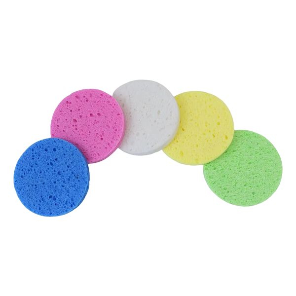 6 Pieces Facial Cleansing Wood Pulp Cotton SpongeMakeup Remover Cotton