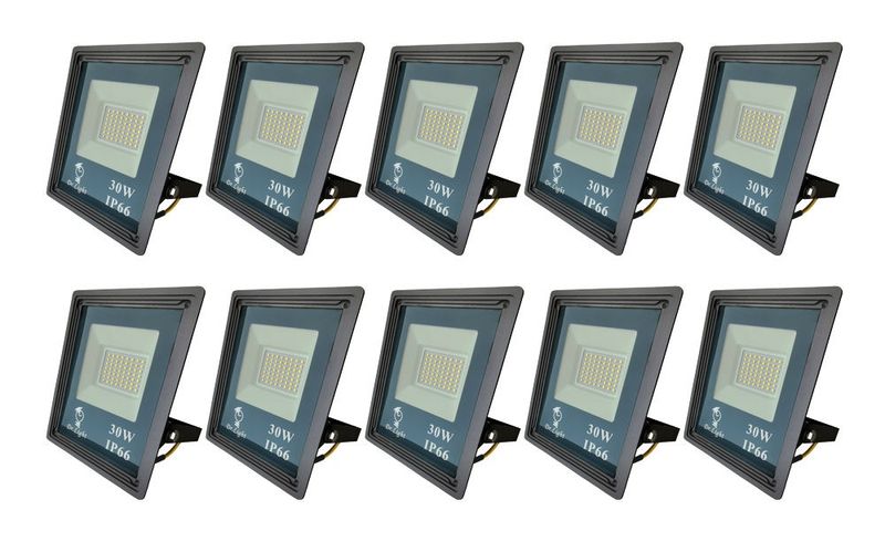 10 Dr Light FLG 30W Slim SMD LED Flood Lights Value Pack
