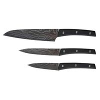 Bergner Osaka Set 5 Knives And Scissors Black