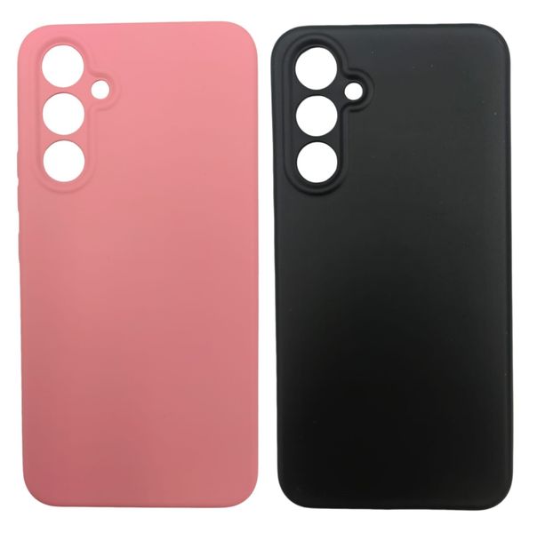 Black &amp; Pink 2Pack Silicone Cover Compatible with Samsung Galaxya14/A24/A34/A54