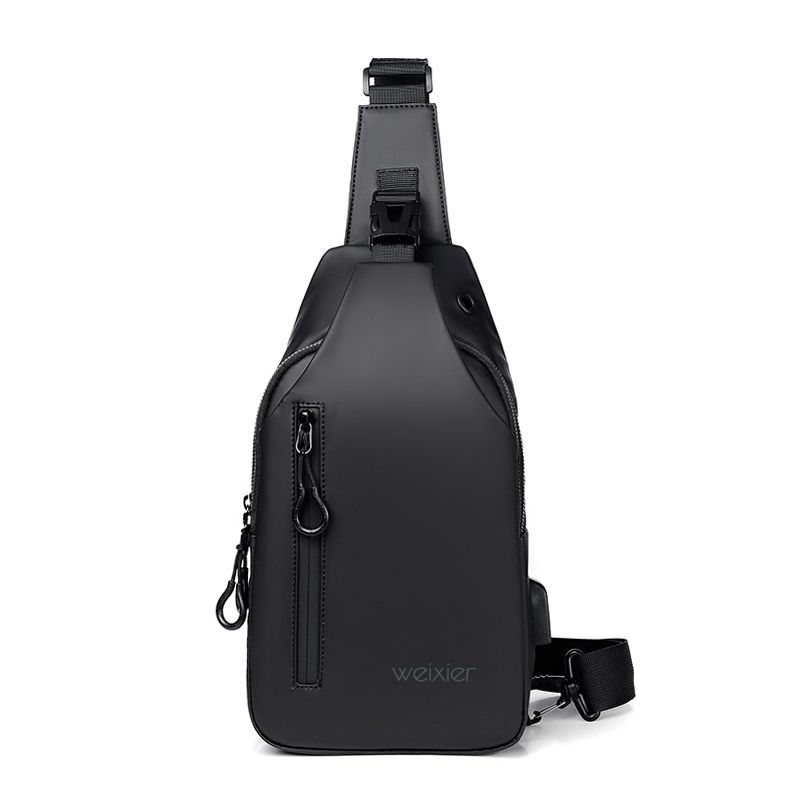 Weixier XB301 Men Chest Bag Outdoor Leisure Messenger Bag - Black ...