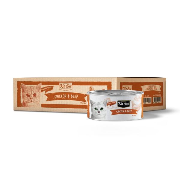 Kit Cat - Deboned Chicken &amp; Beef Aspic (24 x 80g)