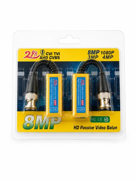LZ - 8 Pairs 8MP CCTV Video Balun AHD/CVI/TVI